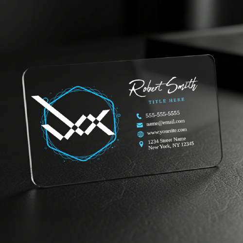 Beautiful Clear Plastic Business Card from Luxor plastic cards